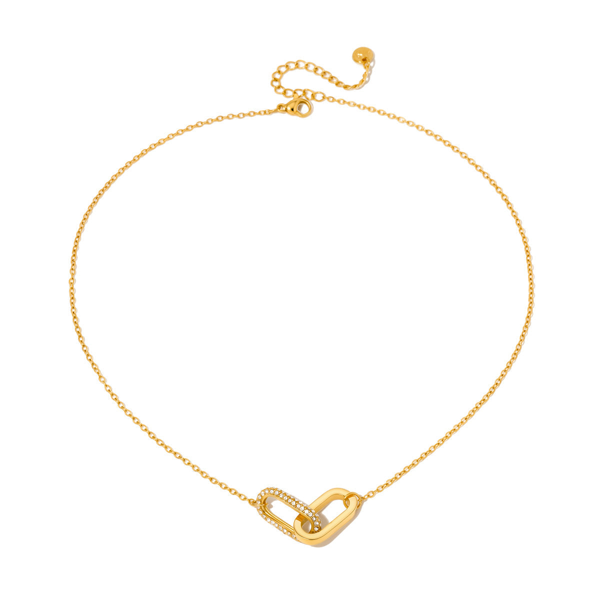 Linked with Diamonds Chain Necklace - WATERPROOF