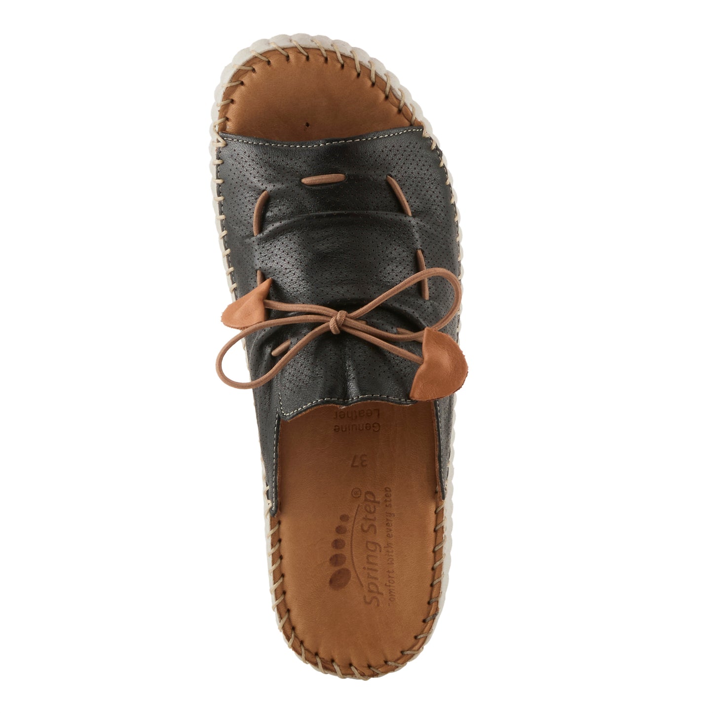 NEVELLE Black chic slip-on wedge sandal by Spring Step from Spring Step Shoes