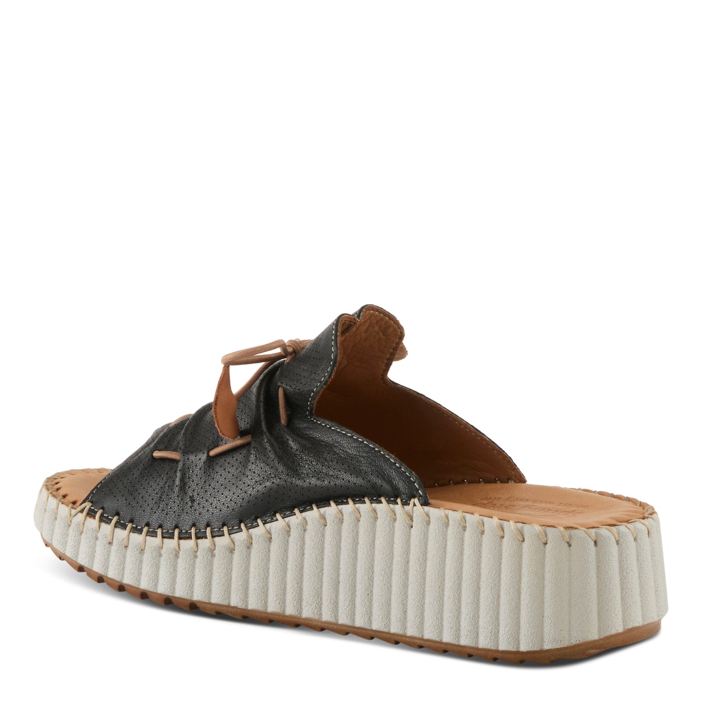 NEVELLE Black chic slip-on wedge sandal by Spring Step from Spring Step Shoes