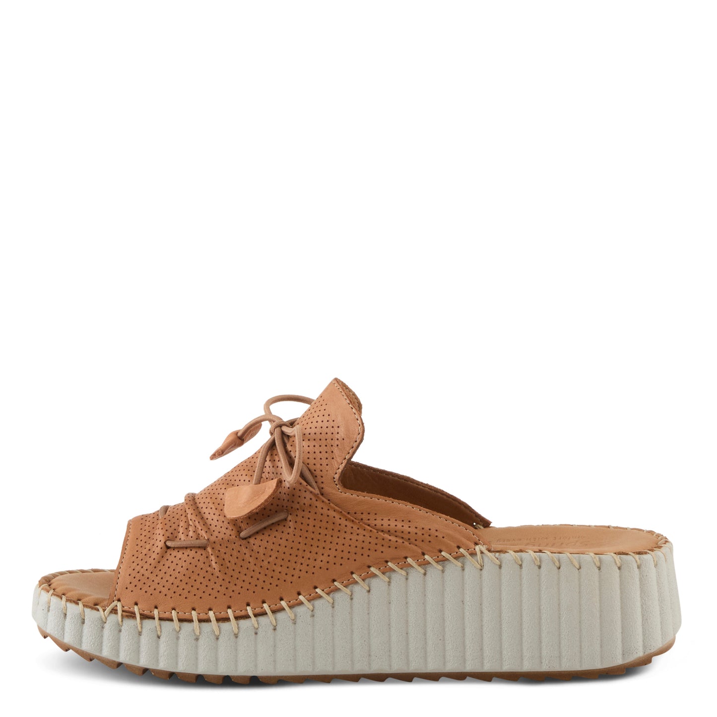 NEVELLE Camel chic slip-on wedge sandal by Spring Step from Spring Step Shoes