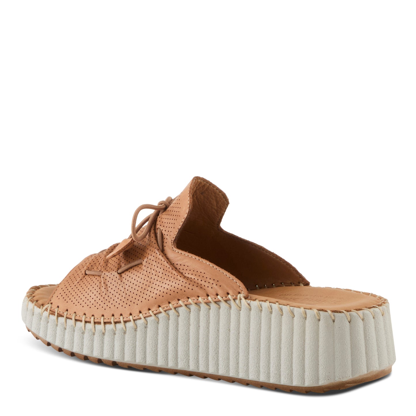 NEVELLE Camel chic slip-on wedge sandal by Spring Step from Spring Step Shoes