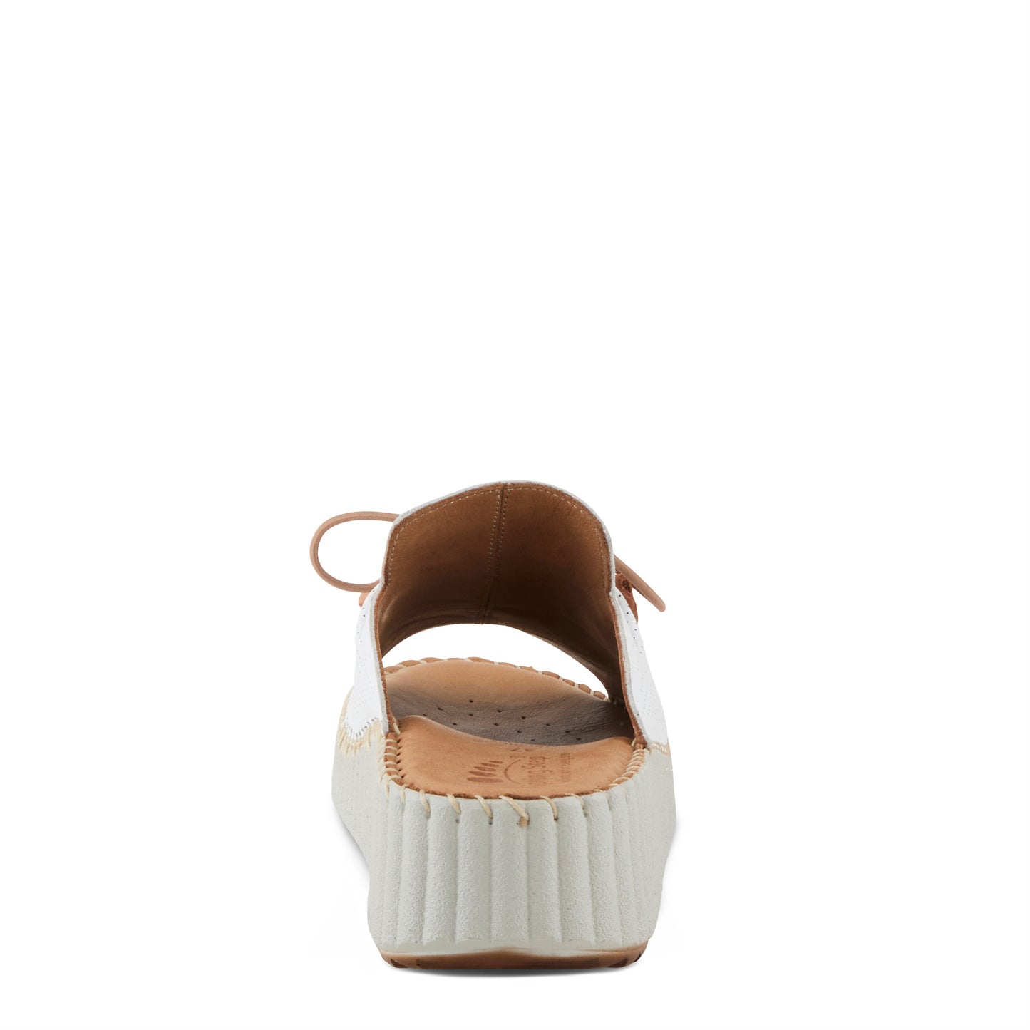 NEVELLE White chic slip-on wedge sandal by Spring Step from Spring Step Shoes