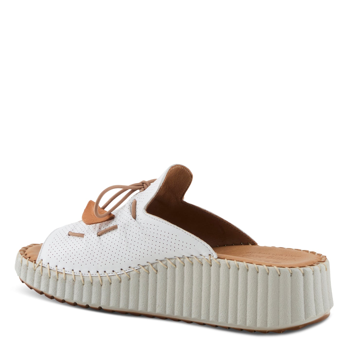 NEVELLE White chic slip-on wedge sandal by Spring Step from Spring Step Shoes