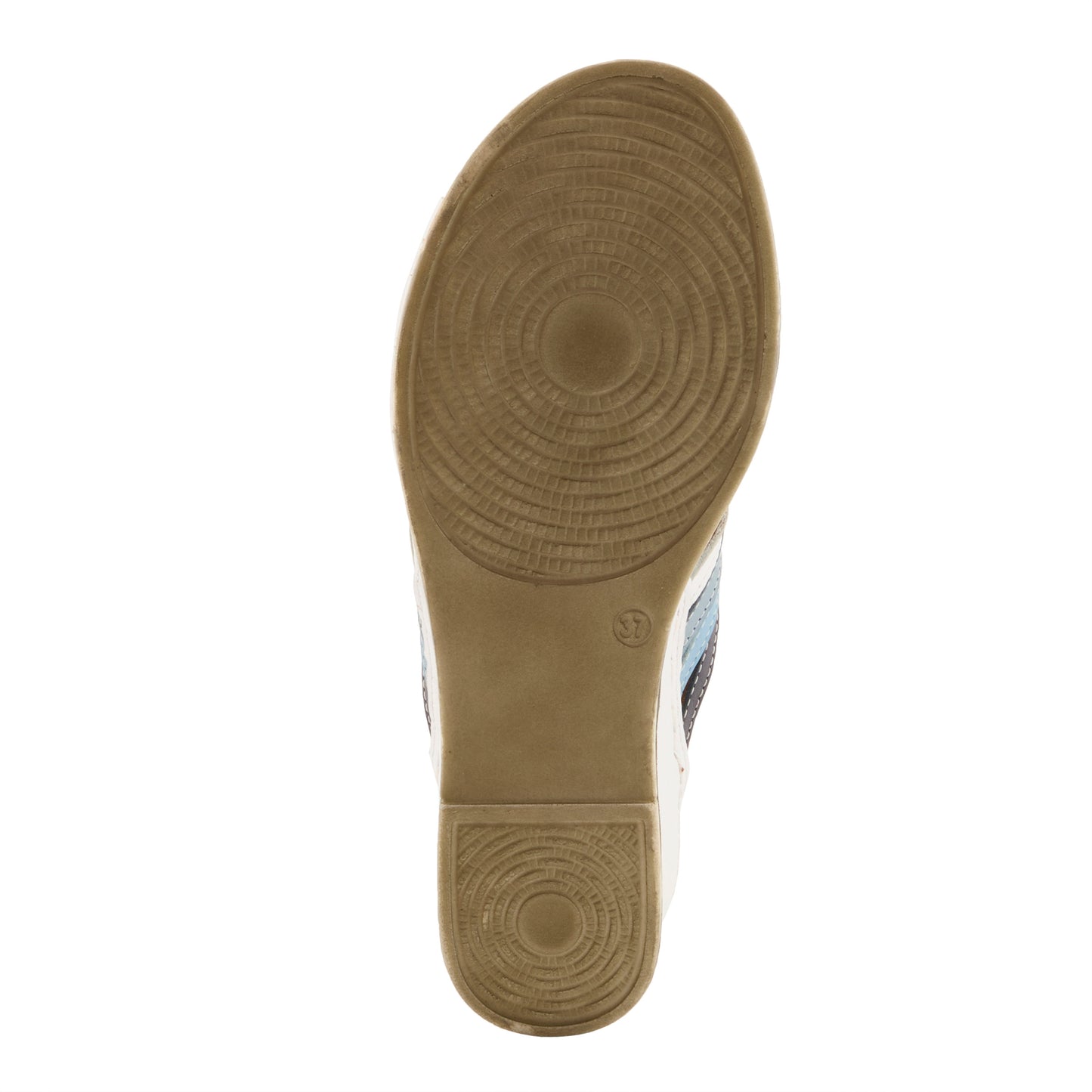 NOKIAH White Multi with Navy Mule Wedge by Spring Step from Spring Step Shoes