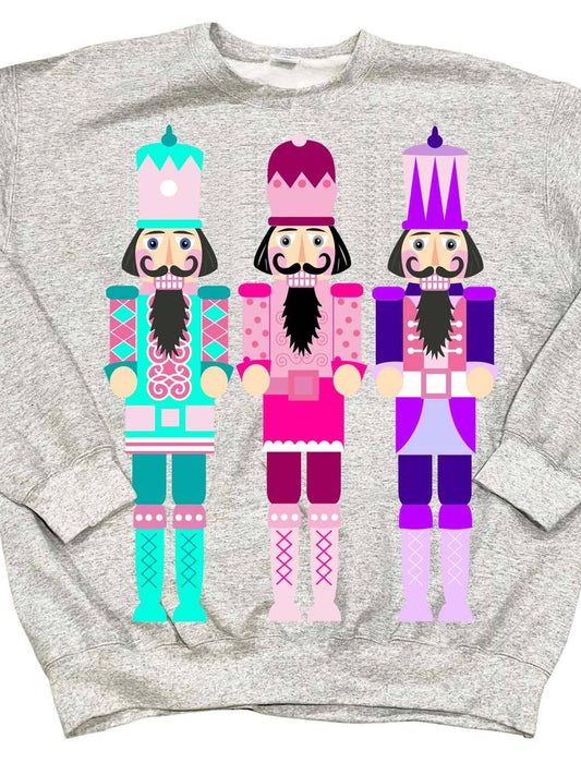 NUTCRACKER PRINT SWEATSHIRT IN NATURAL BY NV WHOLESALE