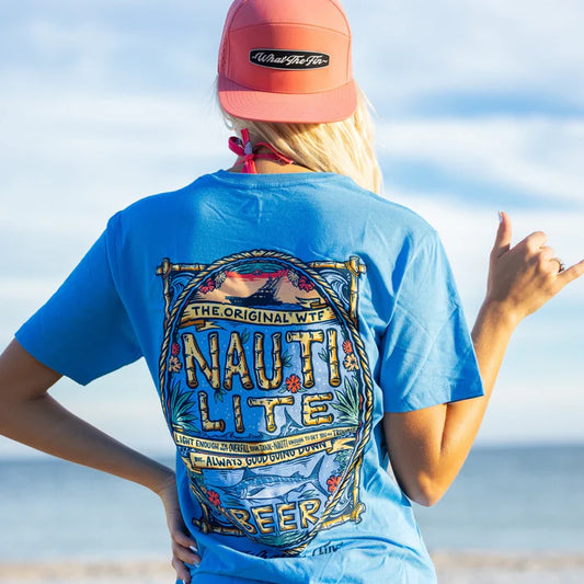 Nauti Lite Beer S/S Cotton Azure What The Fin Cotton Tee