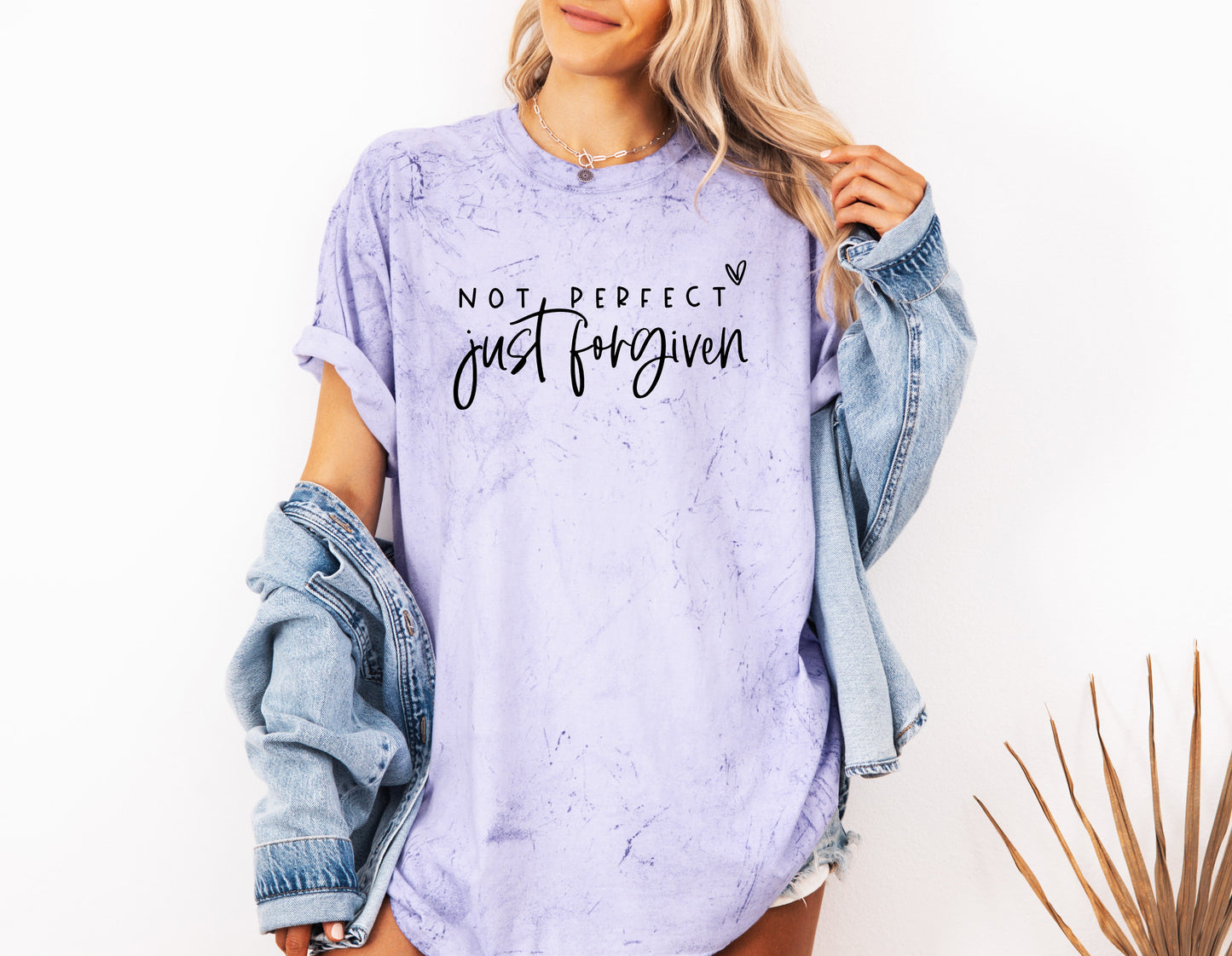 Not perfect Just Forgive Christian Comfort Colors Garment Dyed T Shirt