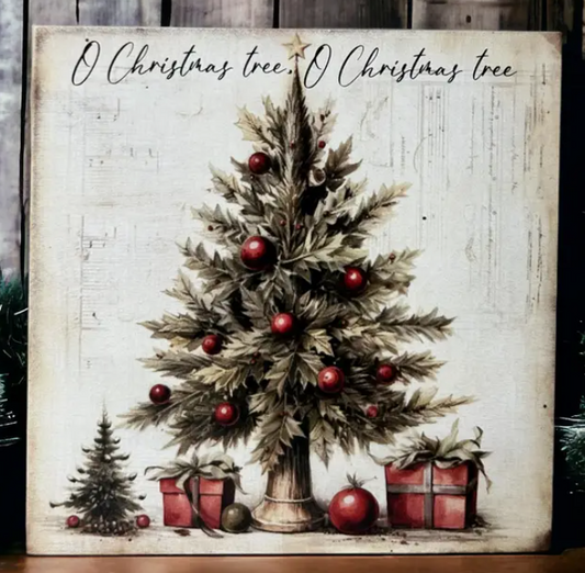 O Christmas Tree O Christmas Tree - Rustic Wood Sign