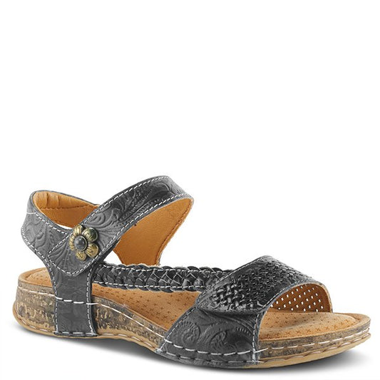 Popular Black Corked Sandal by L'Artiste