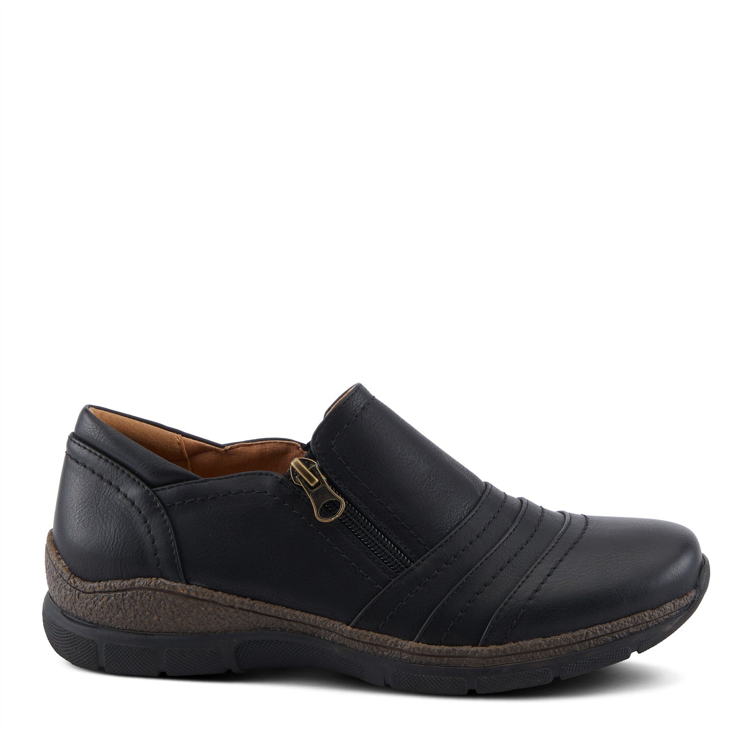Rigny Black Slip On Wedge Shoe by PATRIZIA