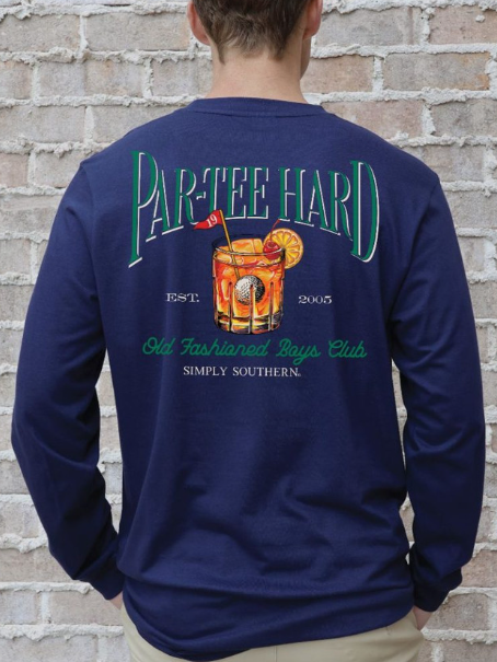 Par-Tee Hard - Night Sky - Men's Long Sleeve Tee - #SIMPLYSOUTHERN