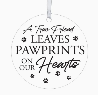 Pet Everyday Dog Home Decor Pawprint Ornament: A True Friend