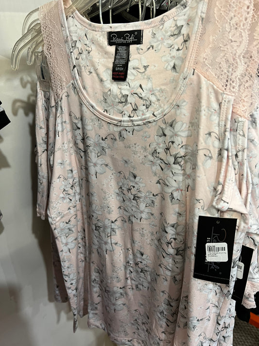 Pink Floral Sleeveless Pajama Set by Rene Rofe