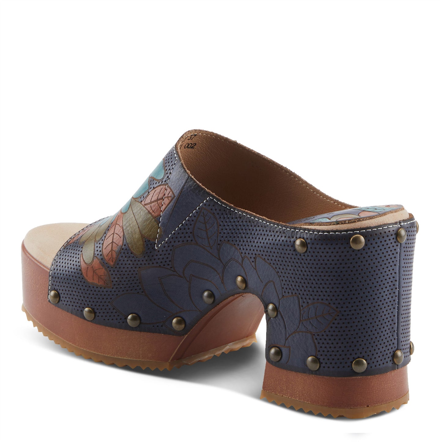 TEESHIRT Navy Multi Sandal by L`ARTISTE