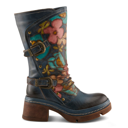 Cool Vibes - Blum show stopping hand-painted leather boot by L`ARTISTE