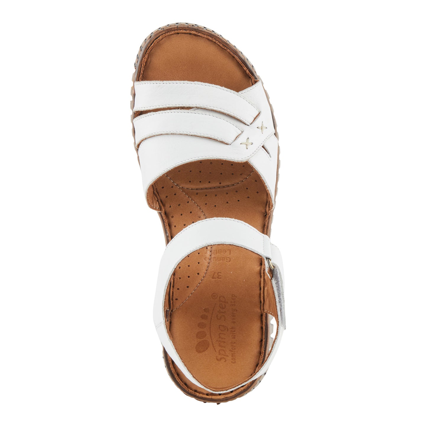NOCHELLA Supremely soft White Sandal by Spring Step
