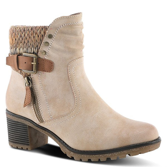 Rene By Spring Step -Light Beige Ankle Boot