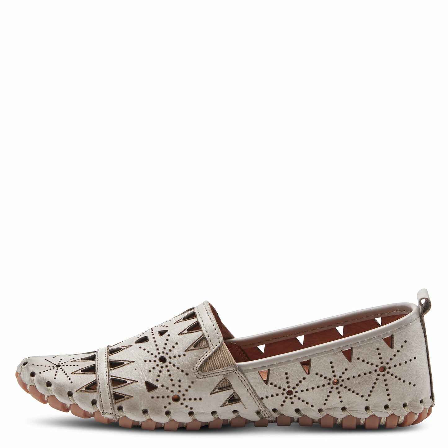 Fusaro Gray Leather Slip on Loafer by SPRING STEP