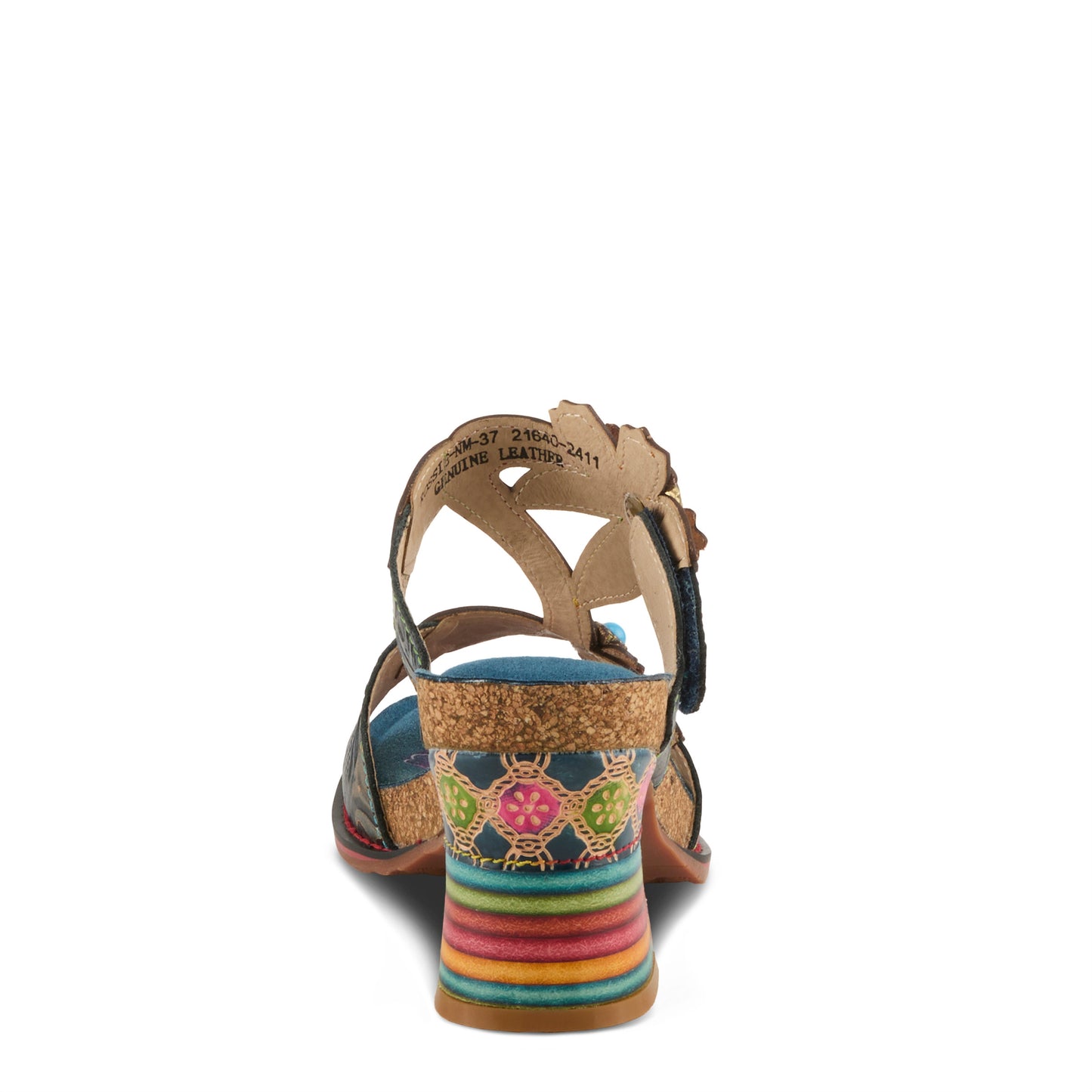 ROSSIE Rainbow Heel Slip on Sandal by L'Artiste from Spring Step Shoes