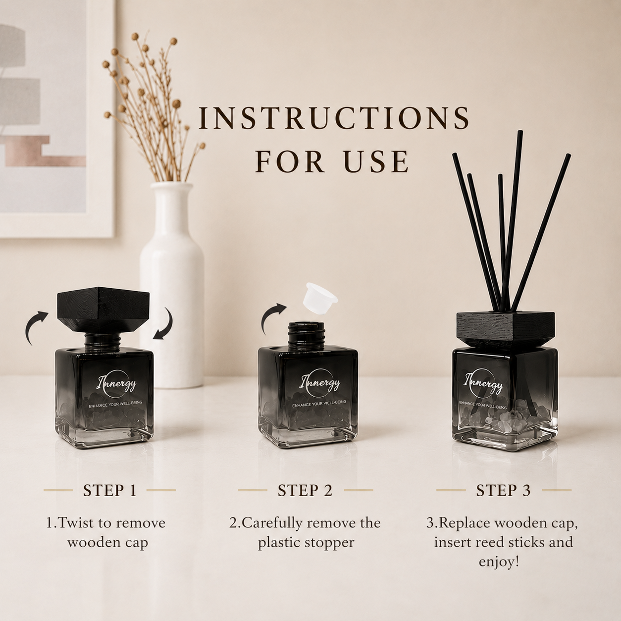 Limited Edition: Winter's Eve Crystal-Enhanced Reed Oil Diffuser, 100ml