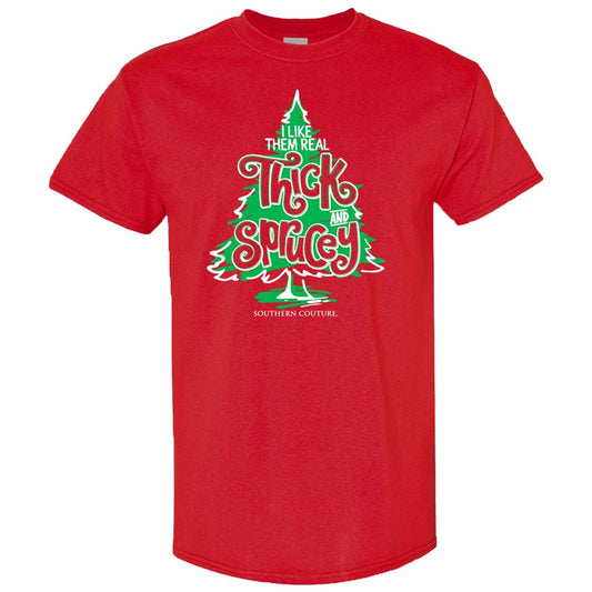 Real Thick & Sprucey - Red - Southern Couture Short Sleeve Classic Tee