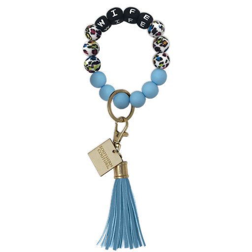 Silicone Beaded Bracelet Key Chain Southern Couture - Multiple Designs