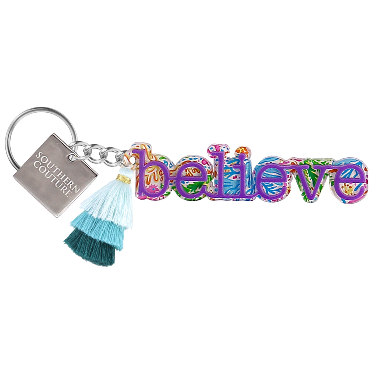 Acrylic Word Keychains-Believe by Southern Couture – DoodleBug's