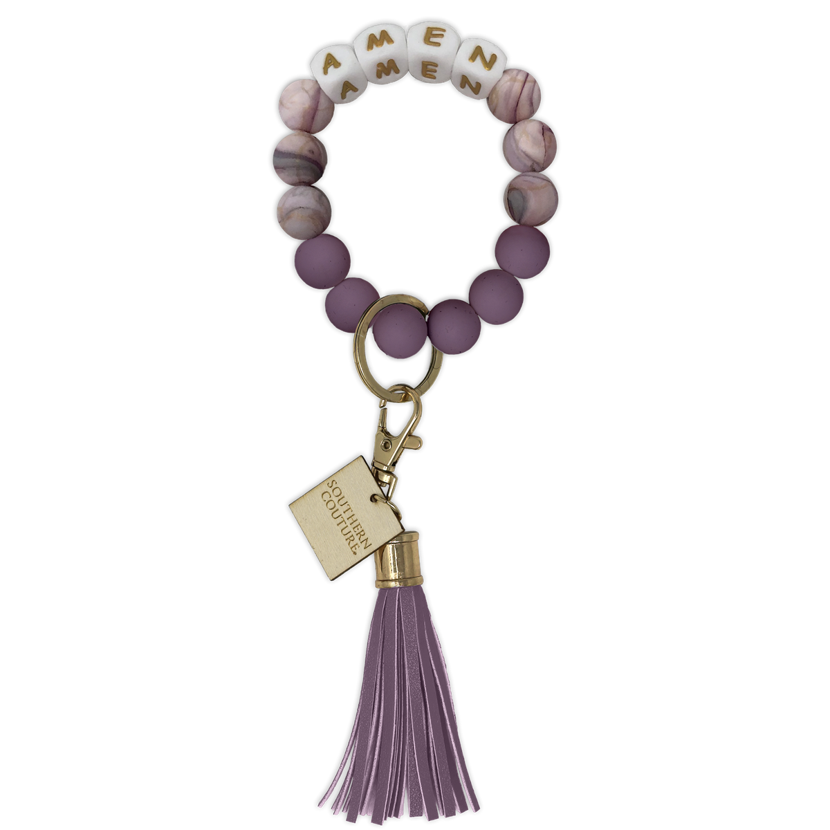 Silicone Beaded Bracelet Key Chain Southern Couture - Multiple Designs