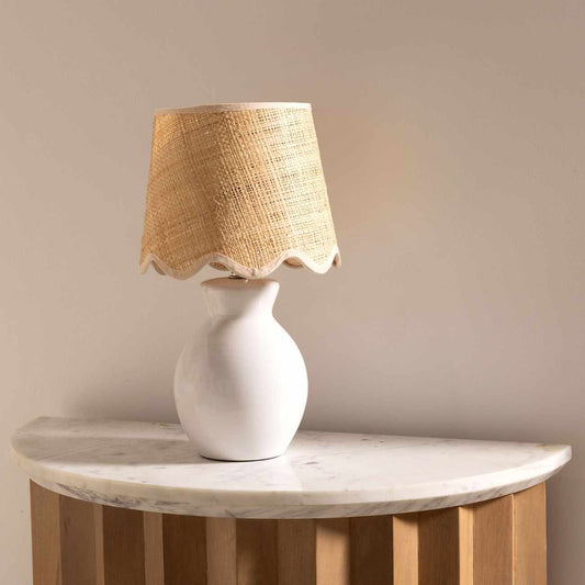Salgareda White Ceramic Table Lamp
