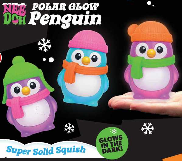 SQUISHMAS POLAR GLOW PENGUIN NEEDOH - 2026    ***PREORDER***ETA 8/2/26    Each Sold Separate