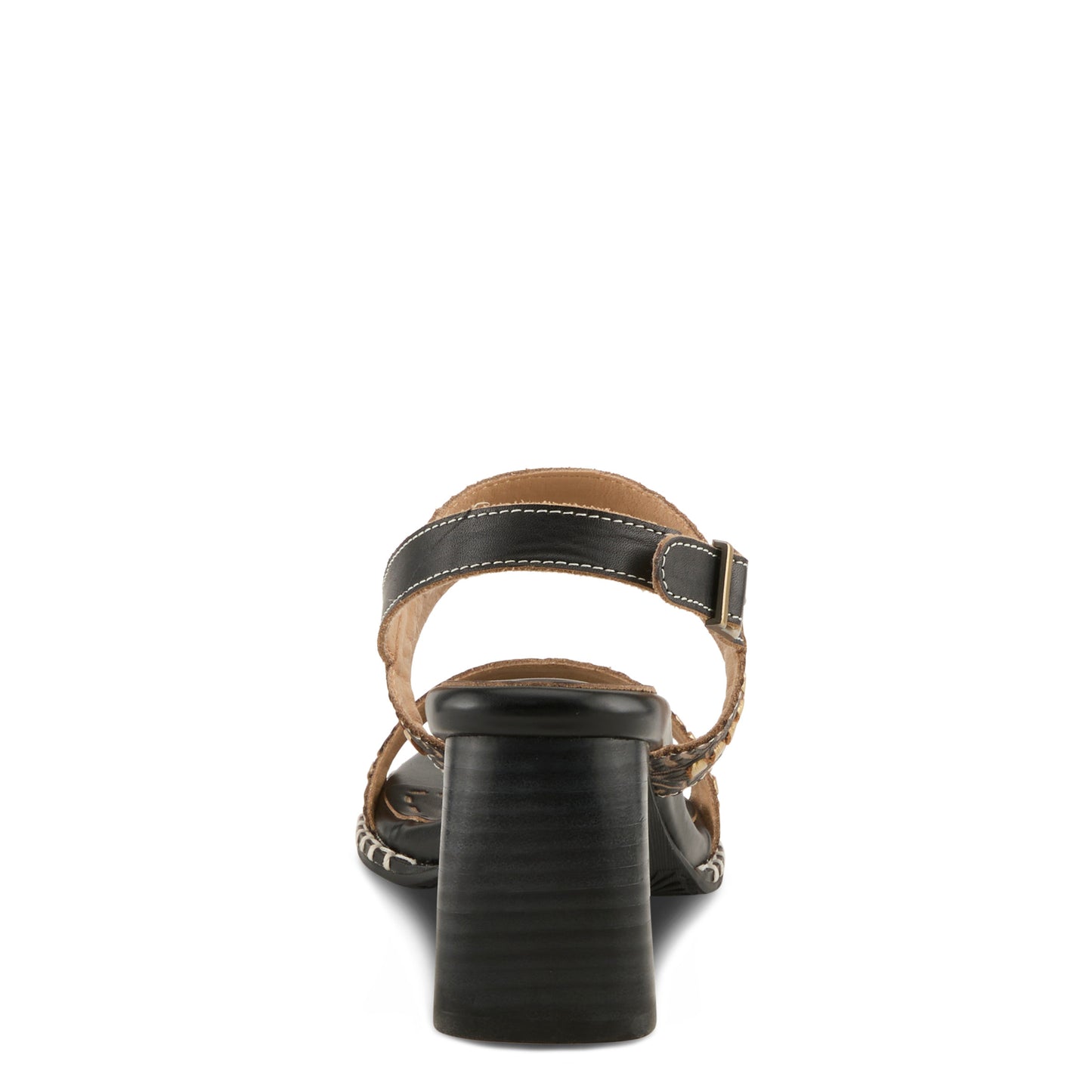STARSTUD Black Multi Heel Sandal by L'Artiste from Spring Step Shoes