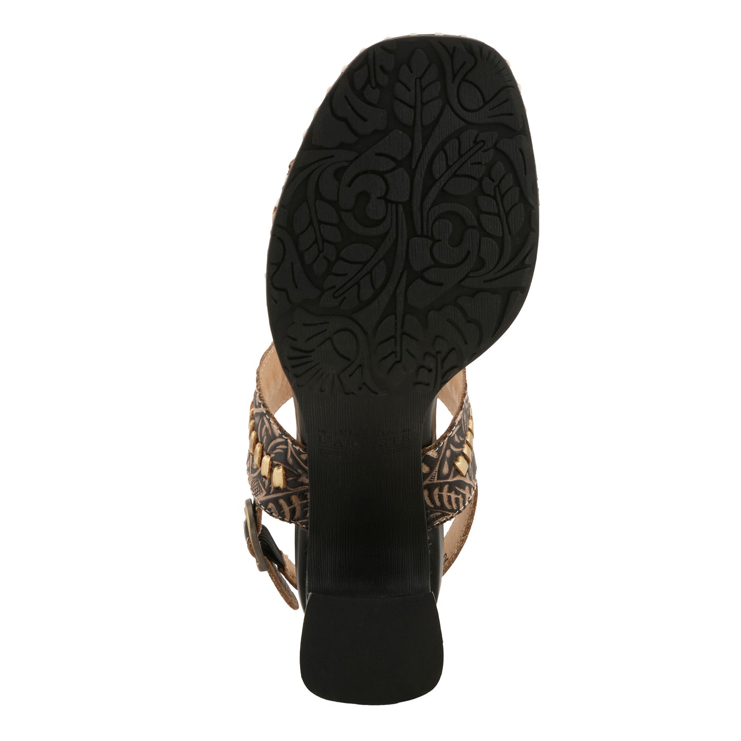 STARSTUD Black Multi Heel Sandal by L'Artiste from Spring Step Shoes
