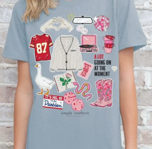 STICKERS - STONE BLUE - Short Sleeve Tee - #SIMPLYSOUTHERN