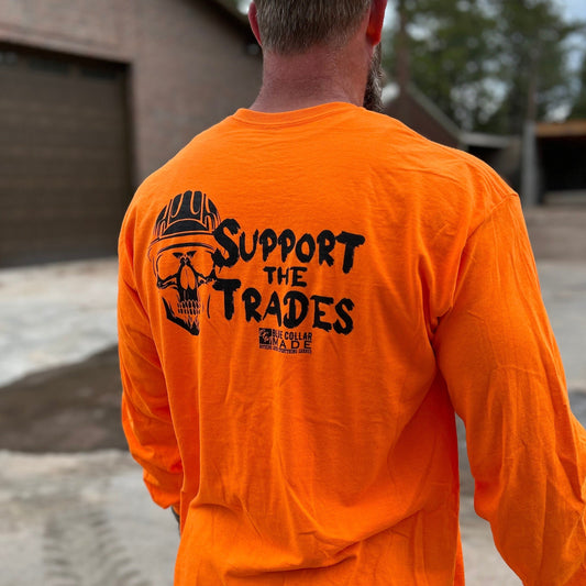 High Viz Support the Trades - Safety Orange Tee