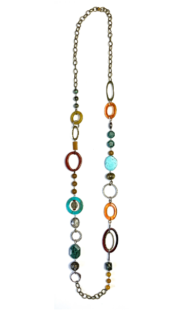 Long Stationed Chunky 60 Indian Summer Necklace