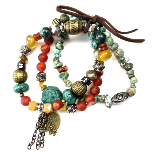 Multi Strand Beaded Set Indian Summer Bracelet