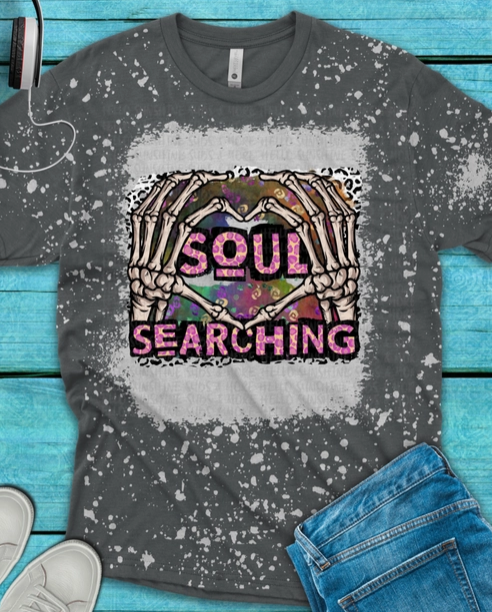 Soul Searching - Long Sleeve Bleached Tee