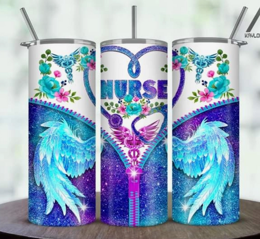 Nurse Stethoscope Zipped 20oz Tumbler