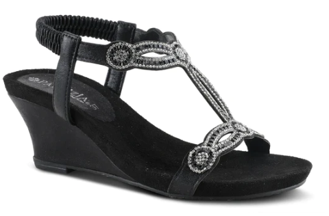 Shining Black Sandal by Patrizia
