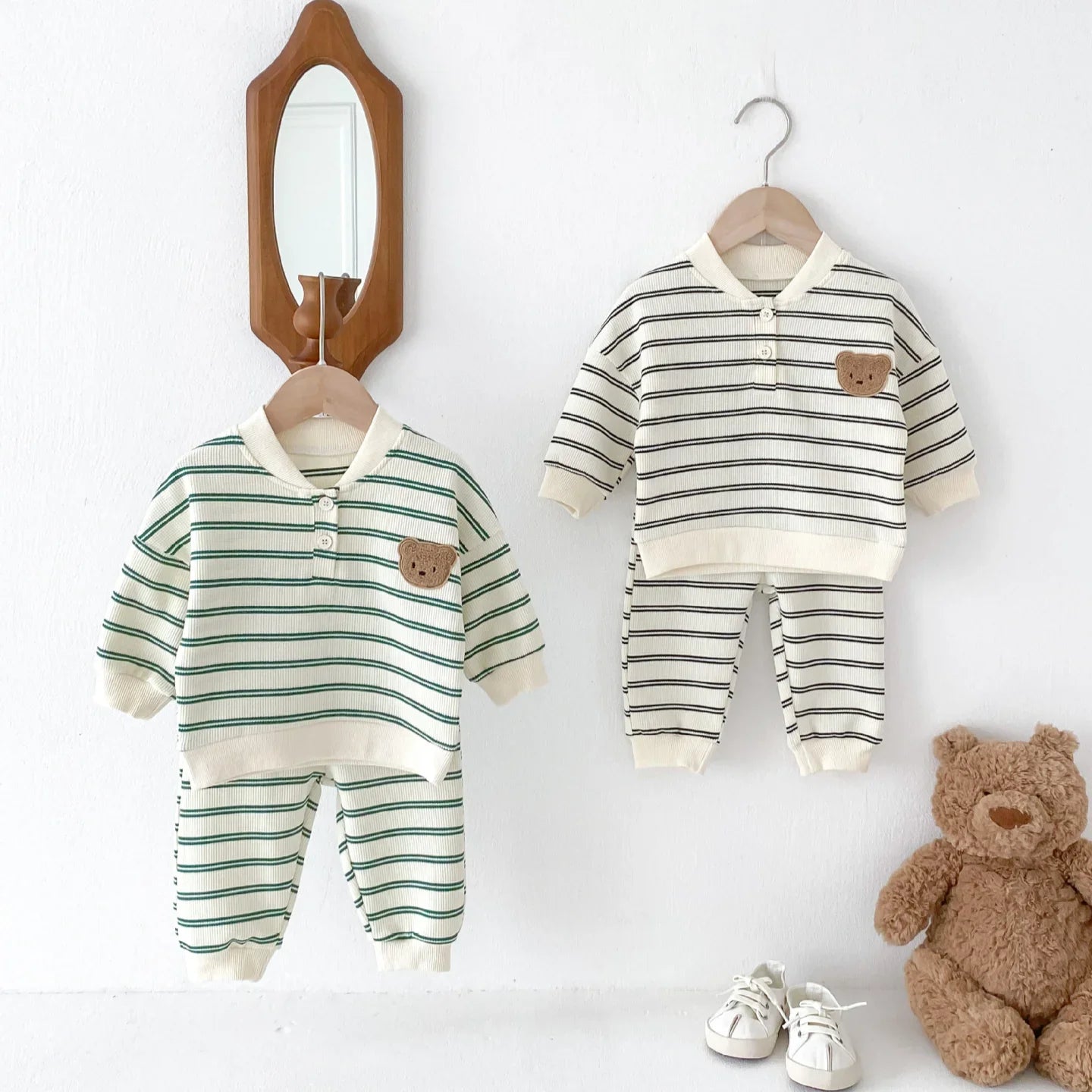 Striped Teddy Bear Lounge Set