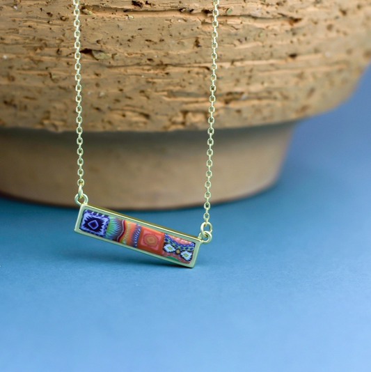 Sedona Sky Reversible Bar Necklace by Jilzarah