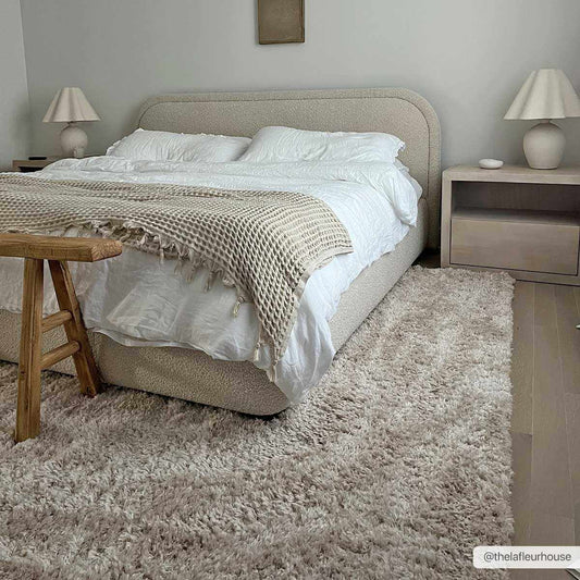Siari Solid Oatmeal Shag Rug