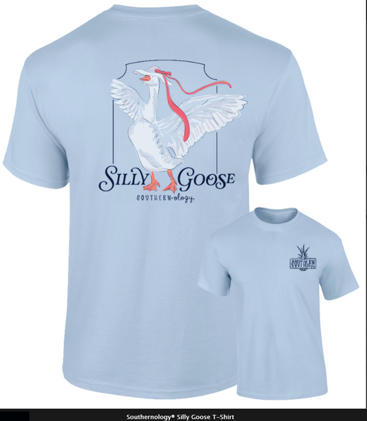 Silly Goose Hydrangea Short Sleeve Comfort Color Southernology T-Shirt