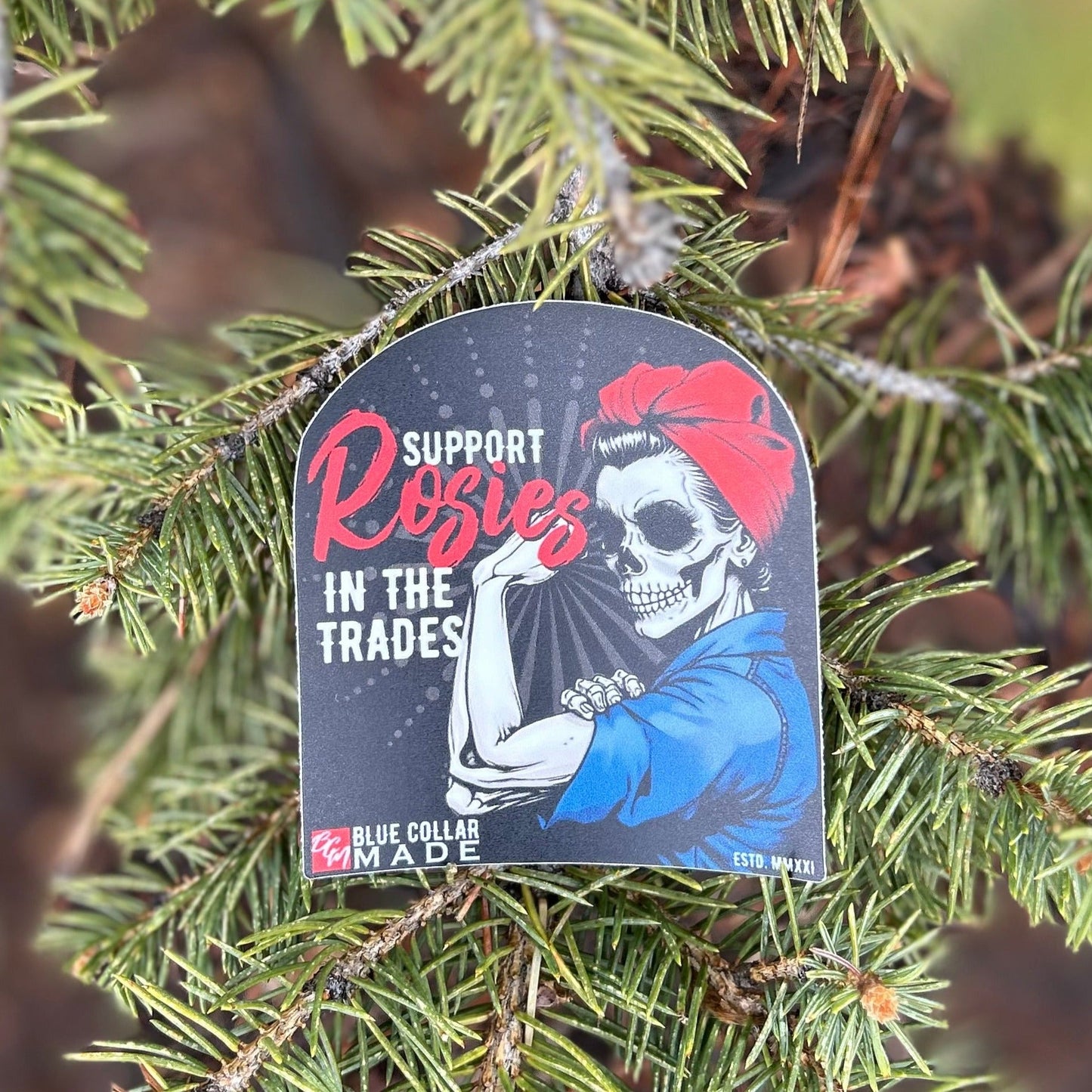 Blue Collar Rosie Sticker