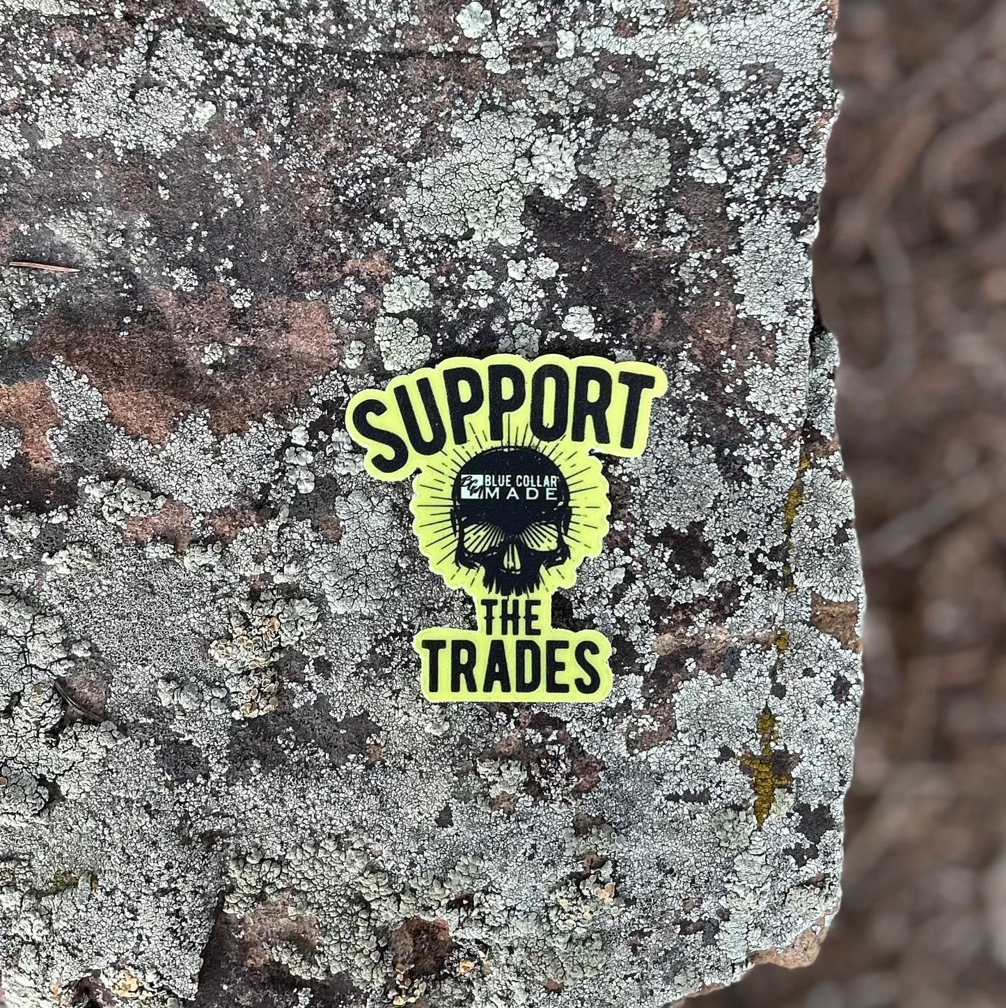 Glow in the Dark Support the Trades Sticker