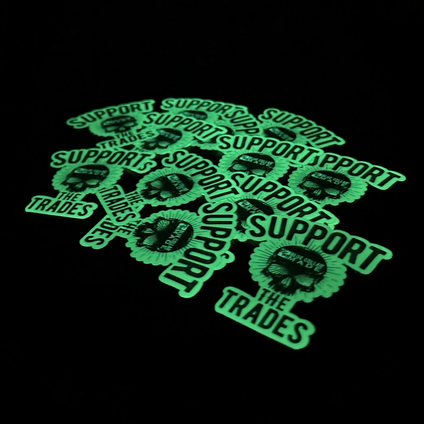 Glow in the Dark Support the Trades Sticker