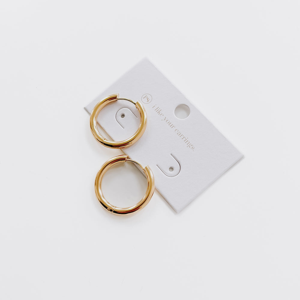 Sweetheart Hoop Earrings - WATERPROOF