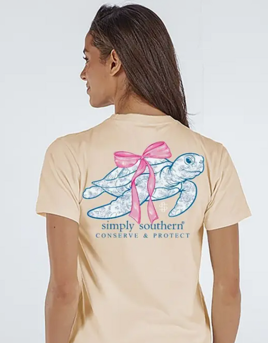TURTLE TRACKER WITH BOW - ROSES SUN - Short Sleeve Tee - #SIMPLYSOUTHERN