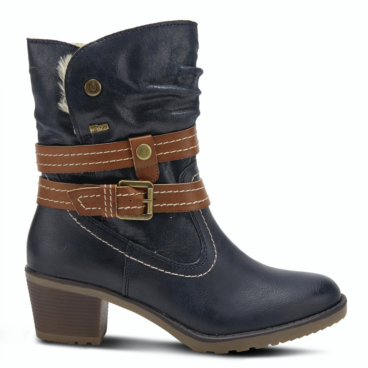 BOISA Navy Water Resistant Pull on boot By Spring Step