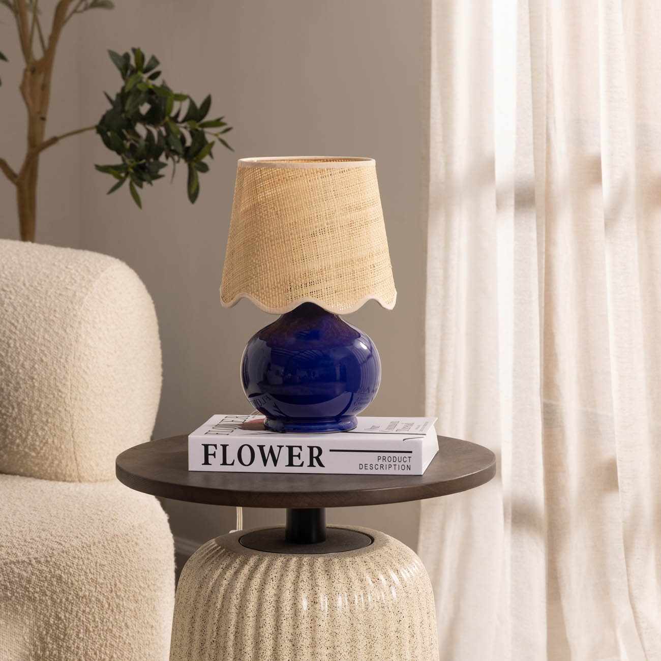 Theisseil Navy Blue Table Lamp